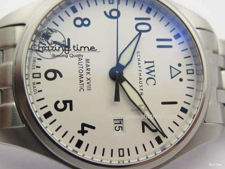 MIROTIME 0805 Mark XVIII IW327002 SS Mk Maker Best Edition White Dial On SS Bracelet A Premium 7300